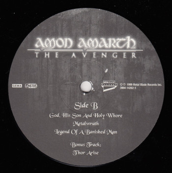 Amon Amarth The Avenger, Metal Blade records germany, LP