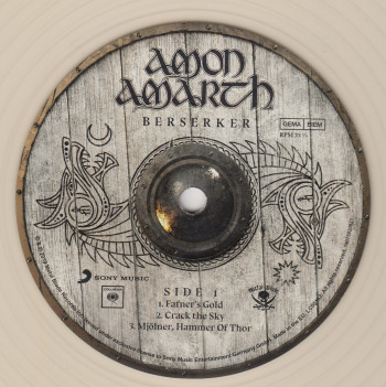 Amon Amarth Berserker, Metal Blade records, Sony music/Columbia europe, LP clear