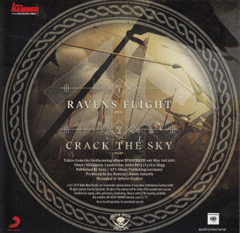 Amon Amarth Raven's Flight / Crack The Sky, Metal Blade records, Sony music/Columbia europe, 7"