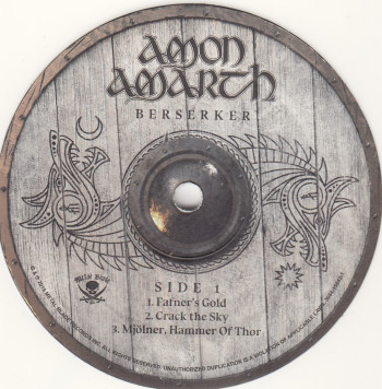 Amon Amarth Berserker, Metal Blade records usa, LP white/black