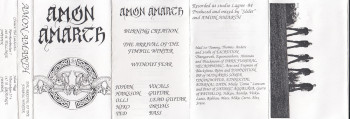 Amon Amarth The Arrival Of The Fimbul Winter, Scum records sweden, cassette red