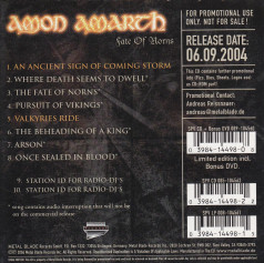 Amon Amarth Fate Of Norns, Metal Blade records germany, CD Promo