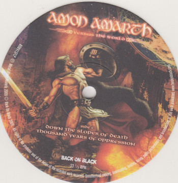 Amon Amarth Versus The World, Back On Black united kingdom, LP white