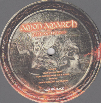Amon Amarth Fate Of Norns, Back On Black united kingdom, LP grey