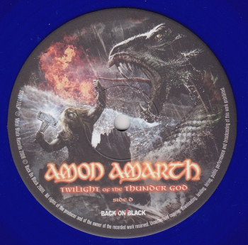 Amon Amarth Twilight Of The Thunder God, Back On Black united kingdom, LP blue