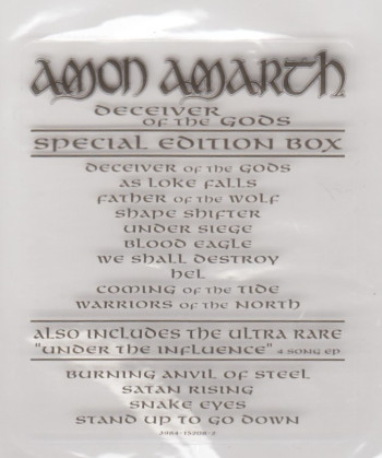 Amon Amarth Deceiver Of The Gods, Metal Blade records europe, Box set