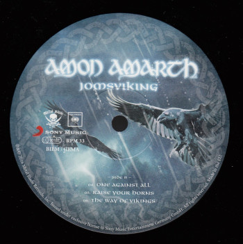 Amon Amarth Jomsviking, Metal Blade records, Sony music/Columbia germany, LP