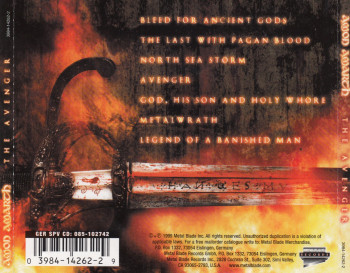 Amon Amarth The Avenger, Metal Blade records germany, CD Promo
