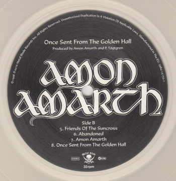 Amon Amarth Once Sent From The Golden Hall, Metal Blade records europe, LP clear