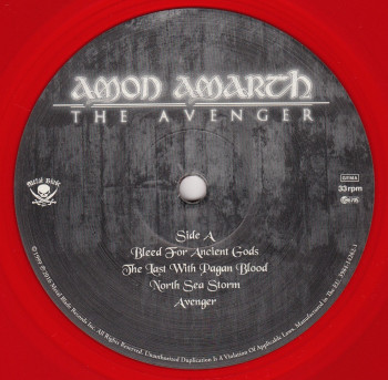 Amon Amarth The Avenger, Metal Blade records europe, LP red