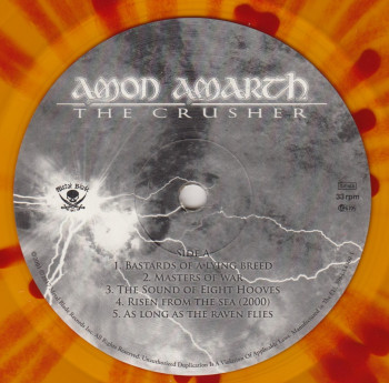 Amon Amarth The Crusher, Metal Blade records europe, LP yellow/red