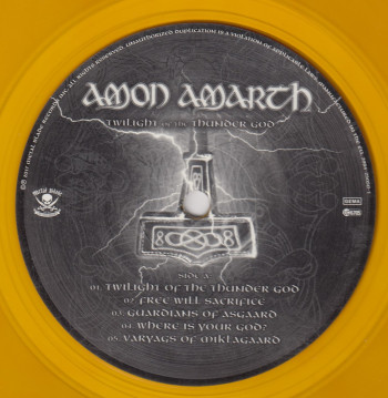 Amon Amarth Twilight Of The Thunder God, Metal Blade records europe, LP orange