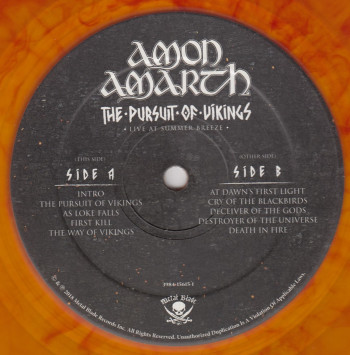 Amon Amarth The Pursuit Of Vikings, Metal Blade records usa, LP yellow