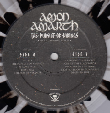 Amon Amarth The Pursuit Of Vikings, Metal Blade records usa, LP clear/black